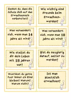 Vorschau - Bildkarten - Kärtchen / Erwachsen werden / Klasse 7, 8 - Seite 3
