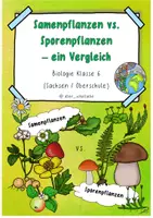 Vorschau - Arbeitsblätter - Vergleich von Samenpflanzen und Sporenpflanzen - Deckblatt