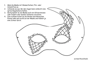 Vorschau - Mal- und Bastelvorlagen - Faschingsmasken: Bastelvorlagen - Seite 1