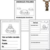 Vista previa - Hojas de trabajo - Plantillas de escritura - Polar animals - Portada