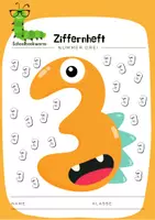 Vorschau - Arbeitsblätter - 03 Ziffernheft DREI 3️⃣ - Deckblatt