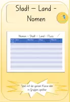 Vorschau - Spiele - Stadt- Land - Nomen (Tiere, Pflanzen, Dinge, Menschen) - Deckblatt
