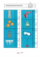Vorschau - Aufgabenkarten - Winterliche Anlautklammerkarten (1. Klasse) - Seite 3