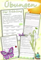 Vorschau - Arbeitsblätter - Gemischte Übungen "der Frühling" DaZ / Deutsch - Deckblatt