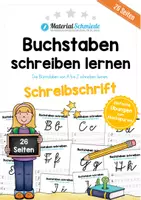 Vorschau - Arbeitsblätter - Buchstaben A-Z schreiben lernen (Schreibschrift) - Deckblatt