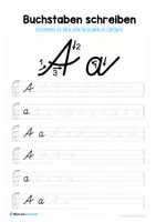 Vorschau - Arbeitsblätter - Buchstaben A-Z schreiben lernen (Schreibschrift) - Seite 1