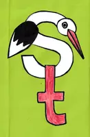 Vorschau - Mal- und Bastelvorlagen - St wie Storch - Buchstabenbild - Deckblatt