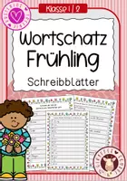 Vorschau - Arbeitsblätter - Schreibblätter Wortschatz Frühling - Deckblatt