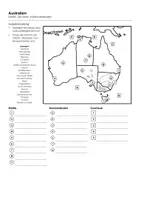 Vorschau - Arbeitsblätter - Australien Landkarte - Seite 2
