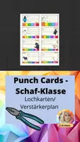 Vorschau - Fördermaterial/Inklusion - Verstärkersystem: Punch Cards/Lochkarten - Schaf - Deckblatt
