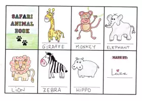 Vista previa - Manualidades / Dibujos para colorear - Safari Animal Book - Portada