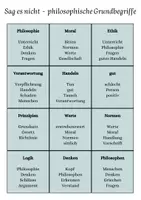 Vorschau - Arbeitsblätter - Sag es nicht - philosophische Grundbegriffe - Seite 1
