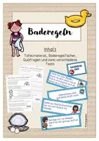 Vorschau - Arbeitsblätter - Materialpaket Baderegeln - Deckblatt
