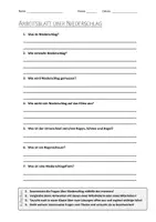 Vorschau - Arbeitsblätter - AB mit Fragen zum Thema "Niederschlag" + Lösungsblatt + Infografik - Deckblatt