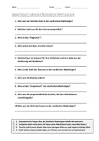 Vorschau - Arbeitsblätter - AB mit Fragen zum Thema "Nordische Mythologie" + Lösungsblatt + Mindmap + Infografik - Seite 2