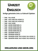 Vorschau - Interaktives Material - Uhrzeit englisch (kahoot!) - Deckblatt