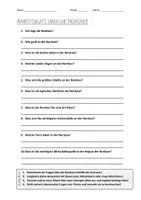 Vorschau - Arbeitsblätter - AB mit Fragen zum Thema "Nordsee" + Lösungsblatt + Mindmap + Infografik - Deckblatt