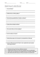 Vorschau - Arbeitsblätter - AB mit Fragen zum Thema "Nüsse" + Lösungsblatt + Mindmap - Deckblatt