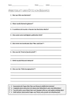Vorschau - Arbeitsblätter - AB mit Fragen zum Thema "Otto von Bismarck" + Lösungsblatt + Infografik - Deckblatt