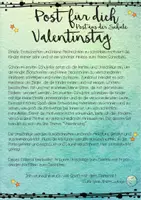 Vorschau - Mal- und Bastelvorlagen - Post für dich - Valentinstag Briefumschlag und Kärtchen zum freien Schreiben - Seite 1