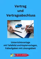 Vorschau - Stundenentwürfe - Vertrag und Vertragsabschluss / Antrag und Annahme - Deckblatt