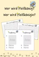 Vorschau - Arbeitsblätter - Fleißkönig - Stempelliste für Fleißaufgaben - Deckblatt