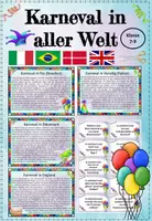 Vorschau - Arbeitsblätter - Karneval in aller Welt (Rio, Venedig, Notting Hill, Dänemark) 7./8. Klasse - Deckblatt
