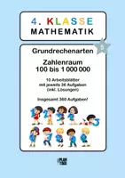 Vorschau - Arbeitsblätter - MATERIALPAKET: Klasse 4 Grundrechenarten (1-5) | (Zahlenraum von 100 bis 1000000) - Deckblatt