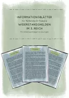 Vorschau - Arbeitsblätter - Widerstandshelden im 3. Reich - Infomaterial für Plakate/Referate - Deckblatt