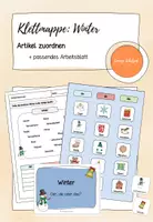 Vorschau - Arbeitsblätter - Klettmappe: Artikel zuordnen - Winter - Deckblatt