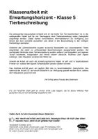 Vorschau - Klassenarbeiten - Deutsch Sek. I - Klasse 5 Klassenarbeit + EWH: Tierbeschreibung - Ein Zwerghuhn beschreiben - Seite 1