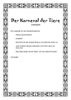 Vorschau - Spiele - Karneval der Tiere - Lesepiel Fächerübergreifend - Seite 1