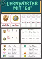 Vorschau - Arbeitsblätter - Lernwörter mit "Eu/eu" - Klettaufgaben & Arbeitsblätter - Deckblatt