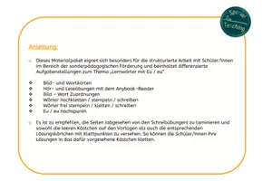 Vorschau - Arbeitsblätter - Lernwörter mit "Eu/eu" - Klettaufgaben & Arbeitsblätter - Seite 2