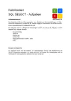 Vorschau - Arbeitsblätter - Datenbanken - Übungen zu SQL SELECT - Seite 1