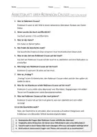 Vorschau - Arbeitsblätter - AB mit Fragen zum Thema "Robinson Crusoe" + Lösungsblatt + Mindmap + Infografik - Seite 3