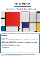 Vorschau - Mal- und Bastelvorlagen - Piet Mondrian Klassentiere - Seite 2