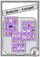Vorschau - Stationenlernen - Orchesterinstrumente - Lesespiel - Deckblatt
