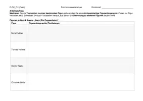 Vorschau - Arbeitsblätter - Ibsen: Nora_begleitende Aufgabe - Deckblatt