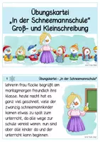 Vorschau - Arbeitsblätter - Übungskartei - Die Schneemannschule Groß- & Kleinschreibung - Seite 1
