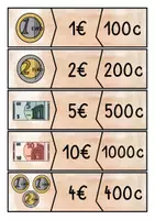 Vorschau - Stationenlernen - Puzzle - Gelbeträge zuordnen & umrechnen - Seite 2
