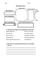 Vorschau - Arbeitsblätter - Alles über mich! DAZ/ Kennenlernen - Seite 2