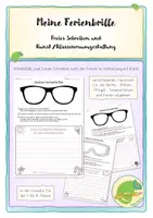 Vorschau - Arbeitsblätter - Ferienbrille - freies Schreiben und Kunst nach den Ferien - Deckblatt