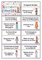 Vorschau - Spiele - Lesespiel - Karneval - Mit Bewegungen, Mimik & Gestik, Lauten & Geräuschen - Seite 2