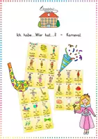 Vorschau - Spiele - Karneval & Fasching: Lesespiel "Ich habe... Wer hat...?" - Deutsch - Kl. 1/2 - Deckblatt