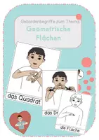 Vorschau - Bildkarten - Geometrische Formen - Cliparts und Begriffe in der Gebärdensprache - Deckblatt