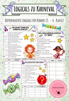 Vorschau - Arbeitsblätter - Logicals - Karneval/ Fasching (Klasse 3 - 6) - Deckblatt