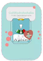 Vorschau - Mal- und Bastelvorlagen - Gefühlsdrehscheibe in Gebärdensprache - Deckblatt