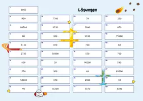 Vorschau - Arbeitsblätter - Multiplikation mit 10 & 100 - Spiel (Spacerun) - Seite 2