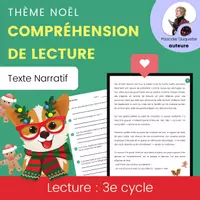Aperçu - Feuilles d'exercices - Compréhension de Lecture Noël Texte Narratif - Page de couverture